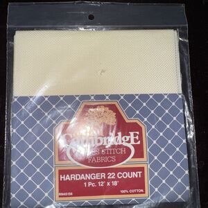 Cambridge Cross Stitch Fabric - Aida 18 count - 1 piece 12" x 18" - Ecru